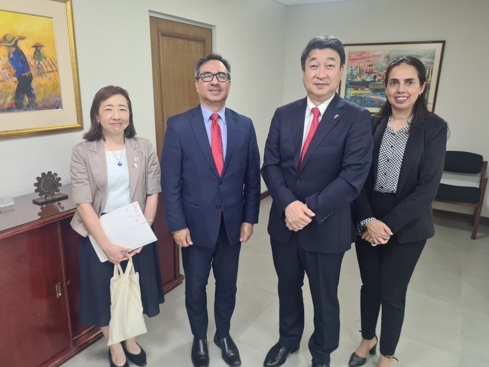Visita de cortesía del Embajador ITAGAKI al Viceministro de Economía y Planificación, Eco. Gerardo Ruiz Díaz